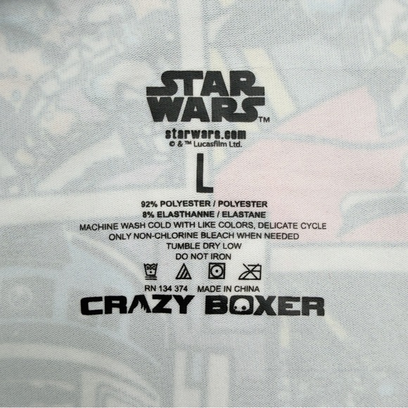 Star Wars Crazy Boxer Briefs Mens Size Large Underwear Disney Darth Vader R2-D2 - Picture 7 of 8